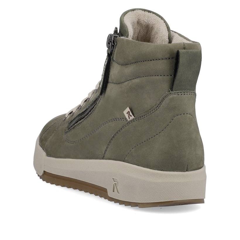 Rieker Artikelnummer W0164-54 Rieker Damen Sneaker High schilfgrün Fabrik Onlineshop