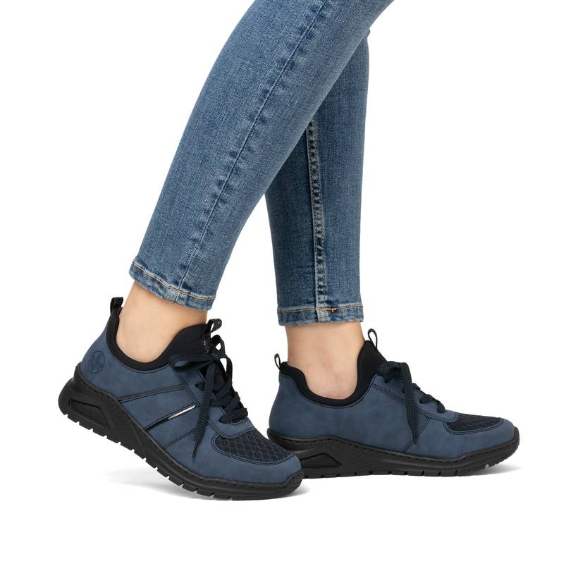 Rieker Artikelnummer M4970-14 Rieker Damen Slipper pazifikblau Rabatt