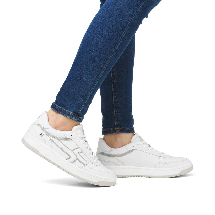 Rieker Artikelnummer W1900-80 Rieker Damen Sneaker Low frostweiß-grau Muttertagsangebot