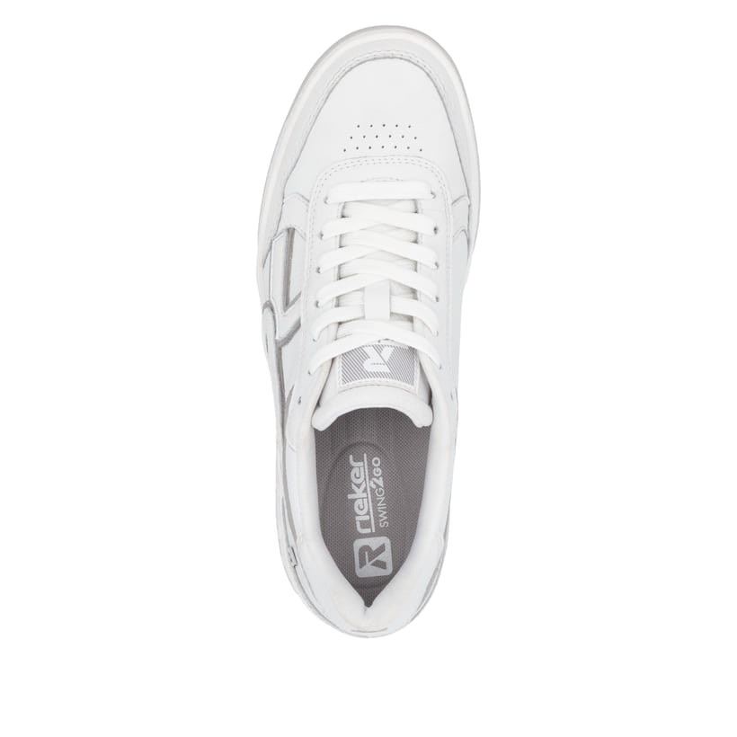 Rieker Artikelnummer W1900-80 Rieker Damen Sneaker Low frostweiß-grau Muttertagsangebot