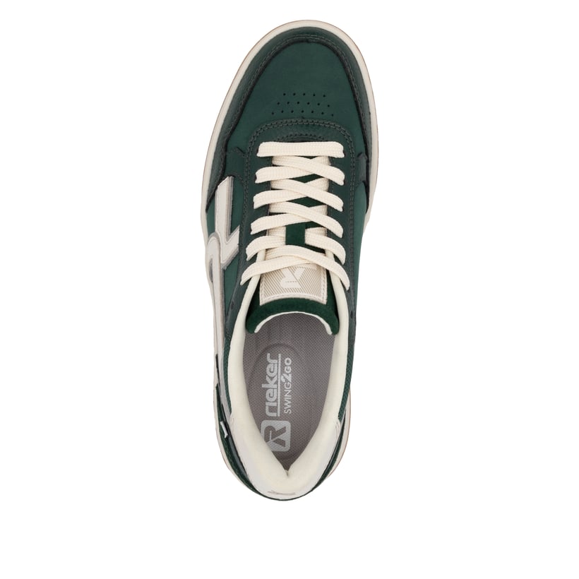Rieker Artikelnummer W1900-54 Rieker Damen Sneaker Low waldgrün-weiß Vatertagsangebot