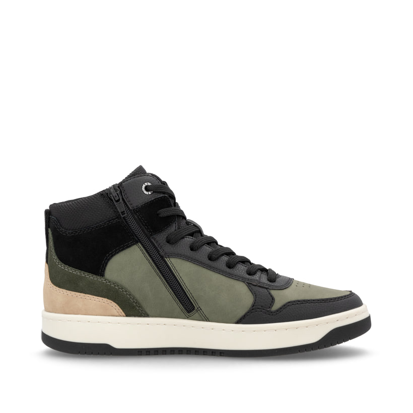 Rieker Artikelnummer U1970-01 Rieker Herren Sneaker High khaki-schwarz Zeitlich begrenztes Angebot
