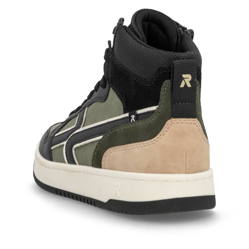 Rieker Artikelnummer U1970-01 Rieker Herren Sneaker High khaki-schwarz Zeitlich begrenztes Angebot