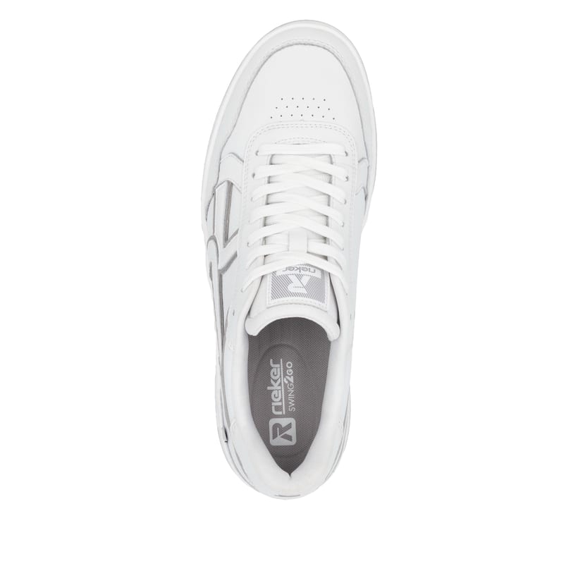 Rieker Artikelnummer U1900-80 Rieker Herren Sneaker Low frostweiß-grau Kauf eins, bekomm eins gratis