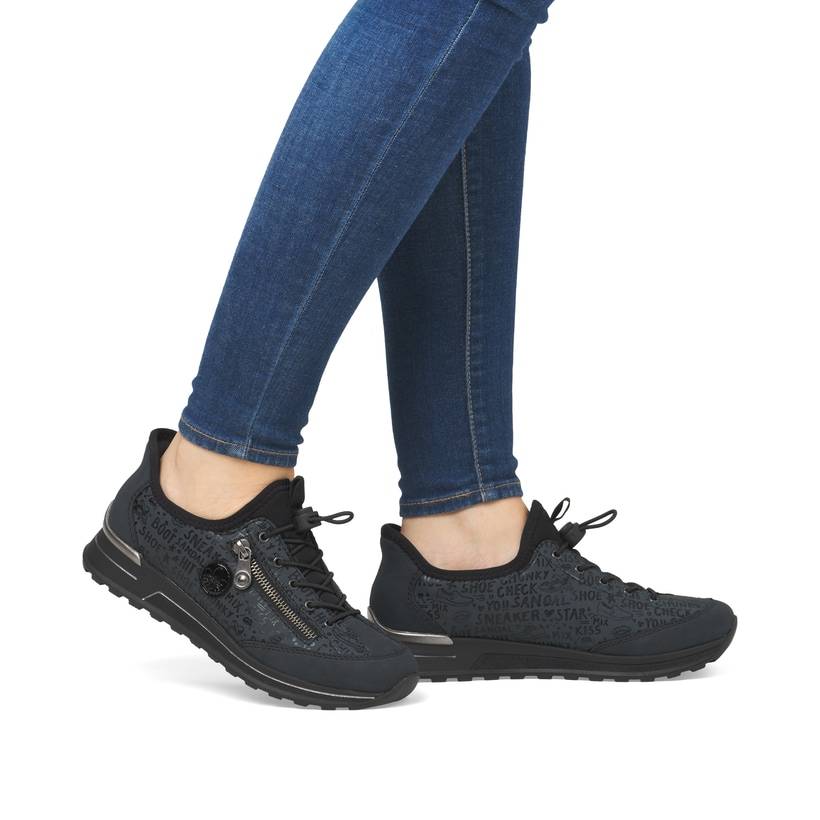 Rieker Artikelnummer N1455-14 Rieker Damen Slipper petrol Begrenzte Freigabe