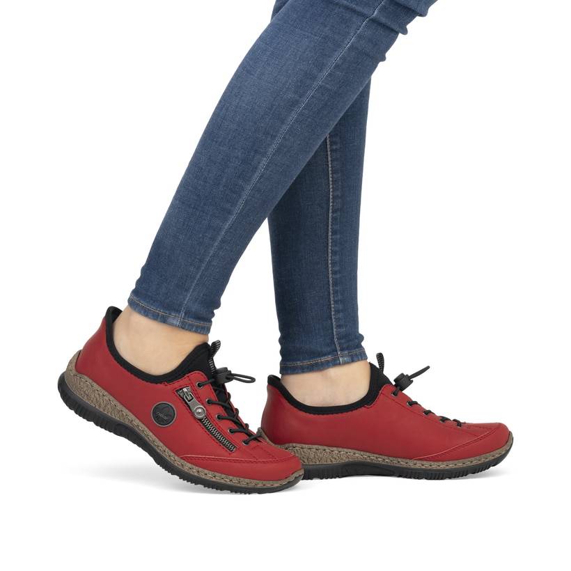 Rieker Artikelnummer N3267-33 Rieker Damen Slipper erdbeerrot Letzte 3 Tage