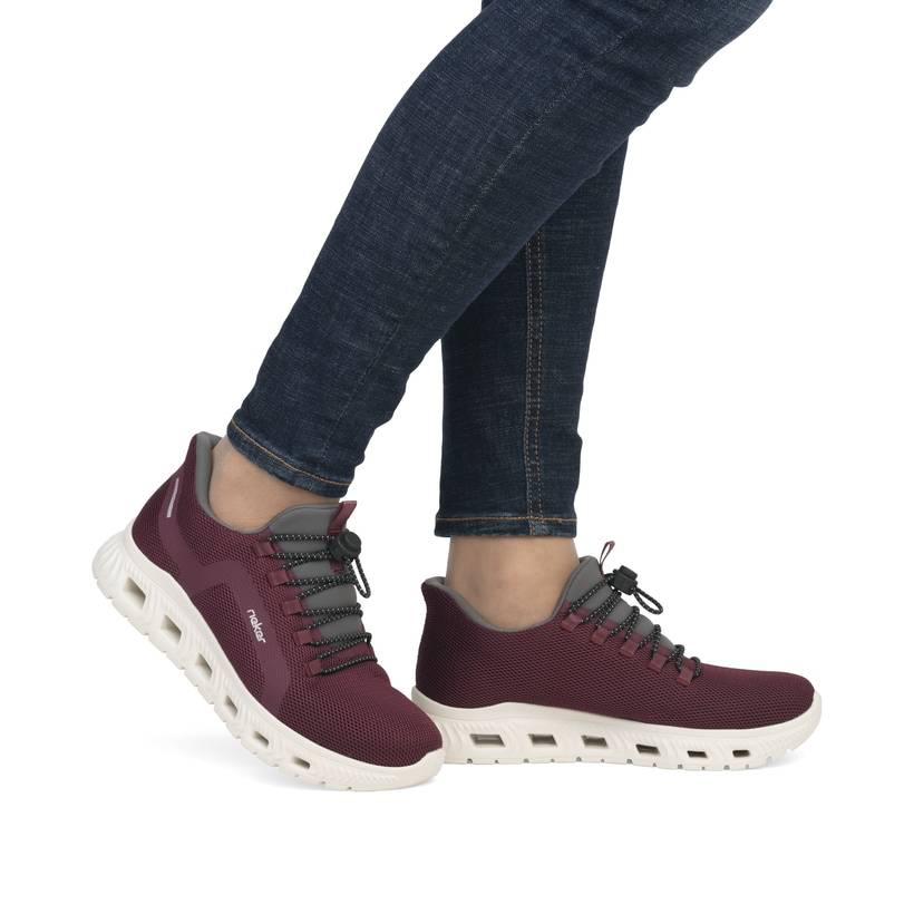 Rieker Artikelnummer M6066-30 Rieker Damen Slipper weinrot Neueste Stile