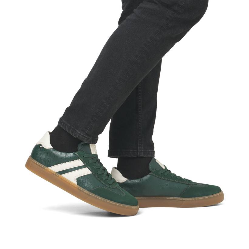 Rieker Artikelnummer U0707-54 Rieker Herren Sneaker Low waldgrün-weiß Vierteljährliche Förderung