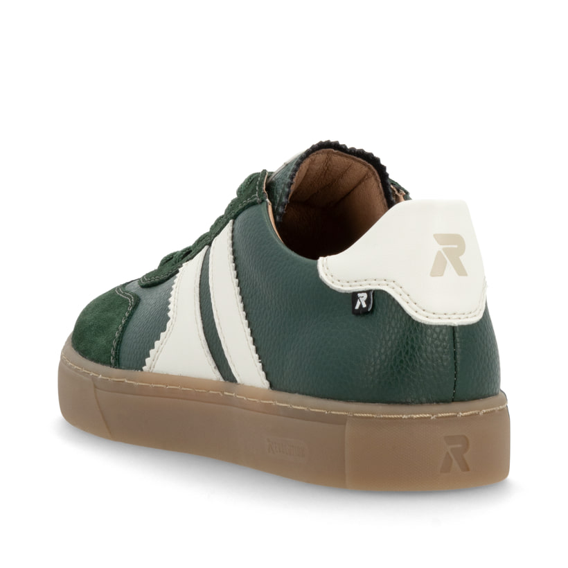Rieker Artikelnummer U0707-54 Rieker Herren Sneaker Low waldgrün-weiß Vierteljährliche Förderung