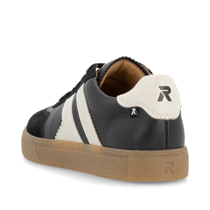 Rieker Artikelnummer U0707-00 Rieker Herren Sneaker Low carbonschwarz-weiß Im Verkauf