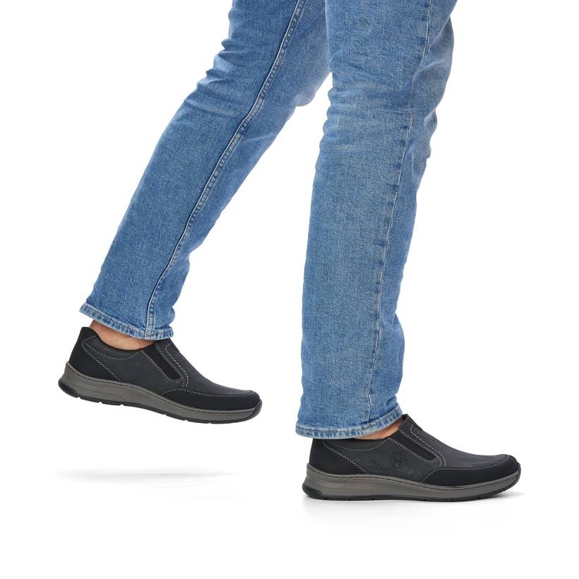 Rieker Artikelnummer 14362-00 Rieker Herren Slipper asphaltschwarz im Angebot