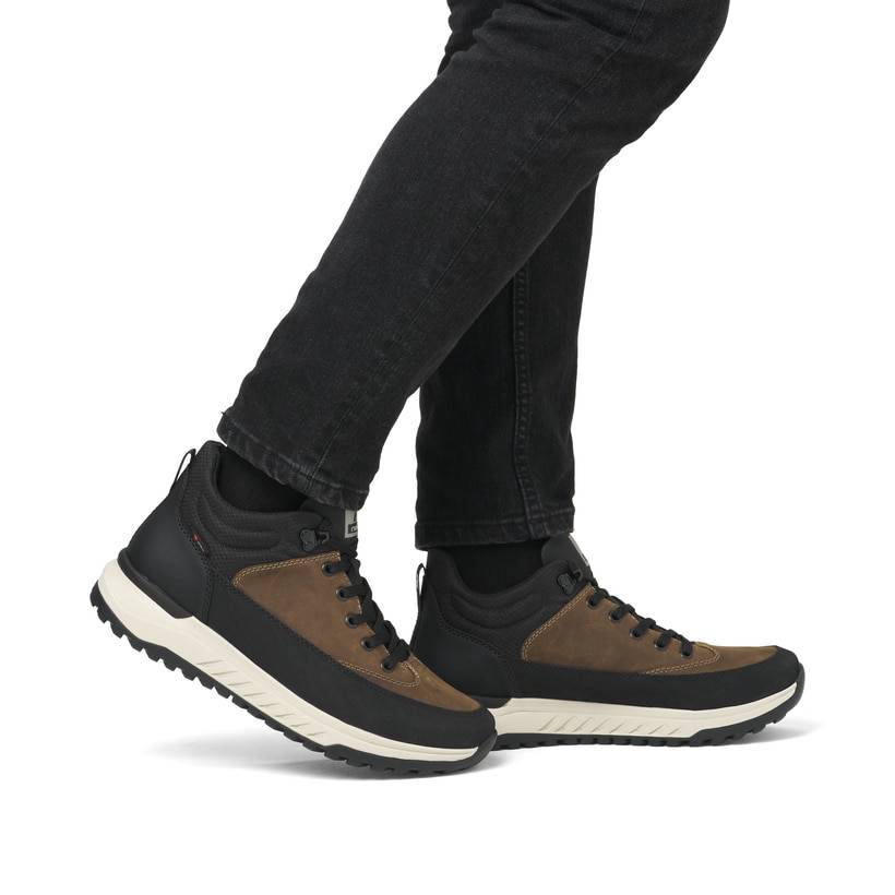 Rieker Artikelnummer U0173-22 Rieker Herren Schnürstiefel nougatbraun-schwarz Günstiger Verkauf