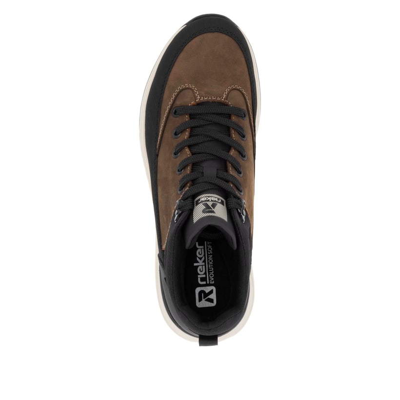 Rieker Artikelnummer U0173-22 Rieker Herren Schnürstiefel nougatbraun-schwarz Günstiger Verkauf