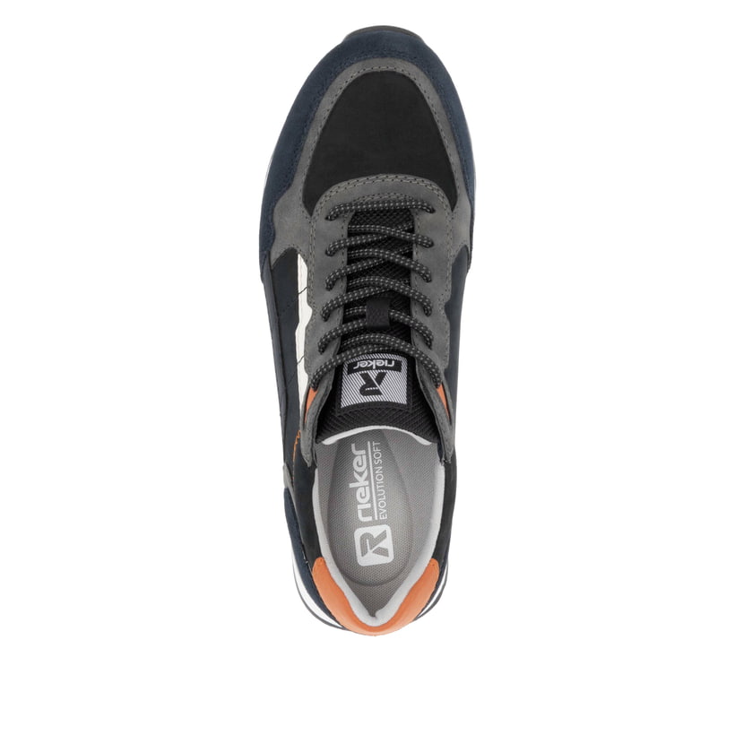 Rieker Artikelnummer U0308-14 Rieker Herren Sneaker Low dunkelblau-grau Blitzverkäufe