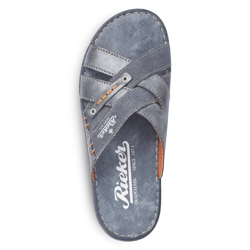 Rieker Artikelnummer 21599-14 Rieker Herren Pantoletten meeresblau Rabatt