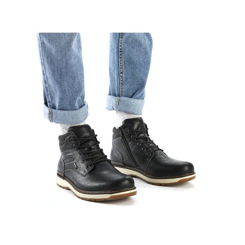 Rieker Artikelnummer 39450-00 Rieker Herren Schnürstiefel urbanschwarz Saisonschlussverkauf