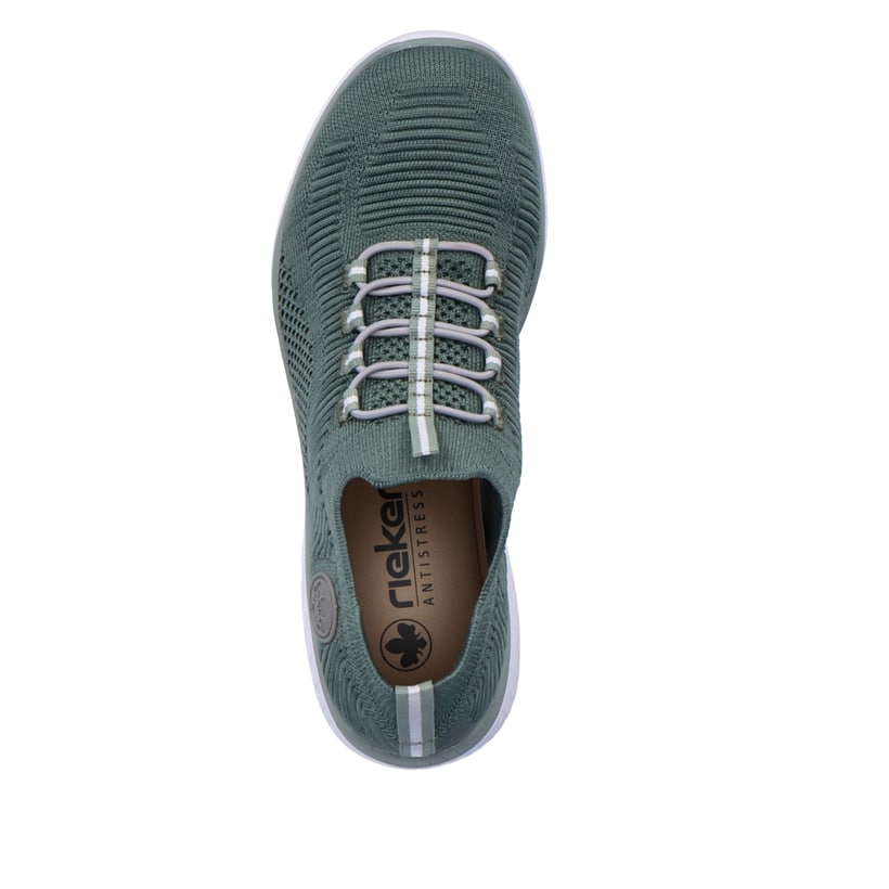 Rieker Artikelnummer M5074-52 Rieker Damen Slipper blaugrün Jubiläumsangebot