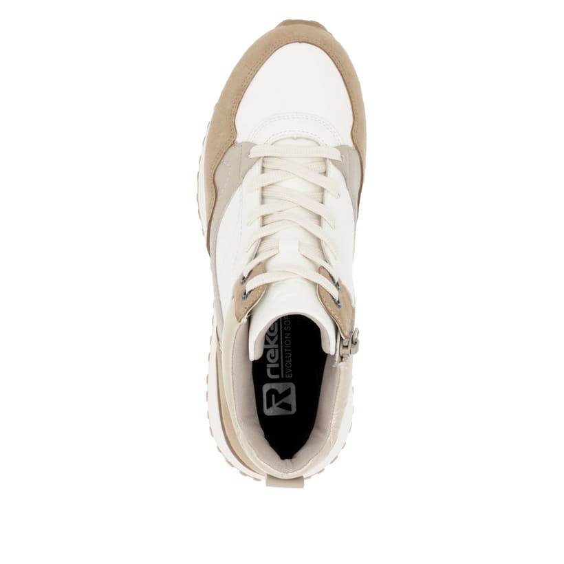 Rieker Artikelnummer W0672-80 Rieker Damen Sneaker High weiß-beige Top Angebot
