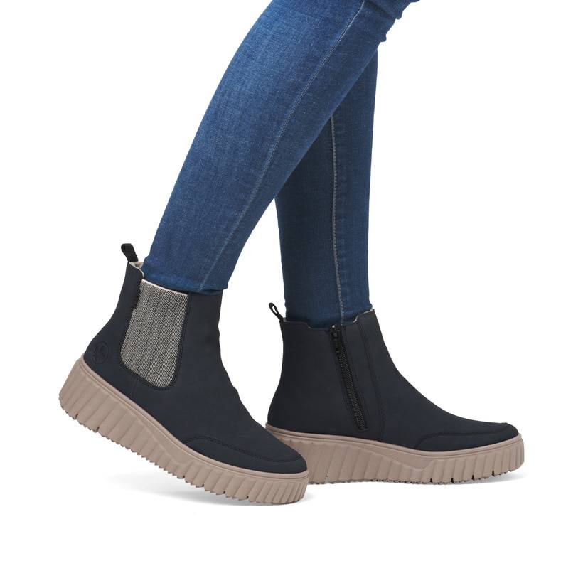 Rieker Artikelnummer N2553-14 Rieker Damen Chelsea Boots nachtschwarz Online Outlet