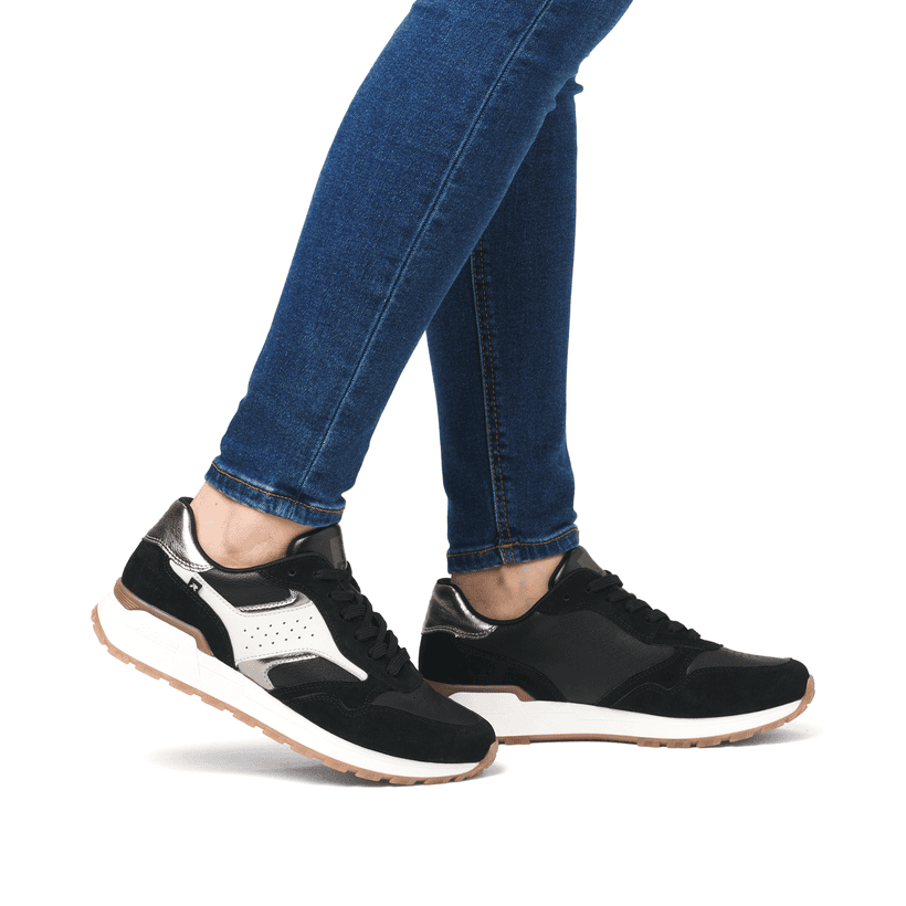 Rieker Artikelnummer W0607-00 Rieker Damen Sneaker Low urbanschwarz-cremeweiß Zeitlich begrenztes Angebot