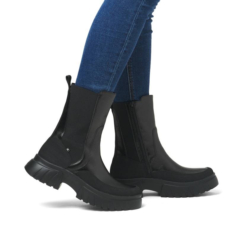 Rieker Artikelnummer W1872-01 Rieker Damen Chelsea Boots mattschwarz Exklusive Angebote