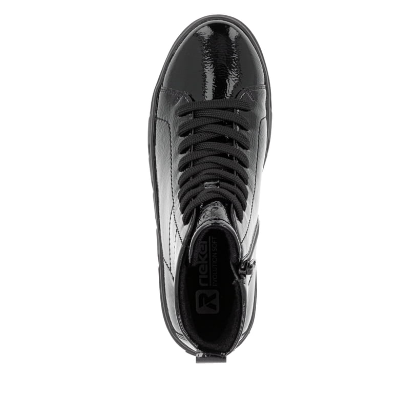 Rieker Artikelnummer W0561-01 Rieker Damen Sneaker High glanzschwarz Blitzangebot