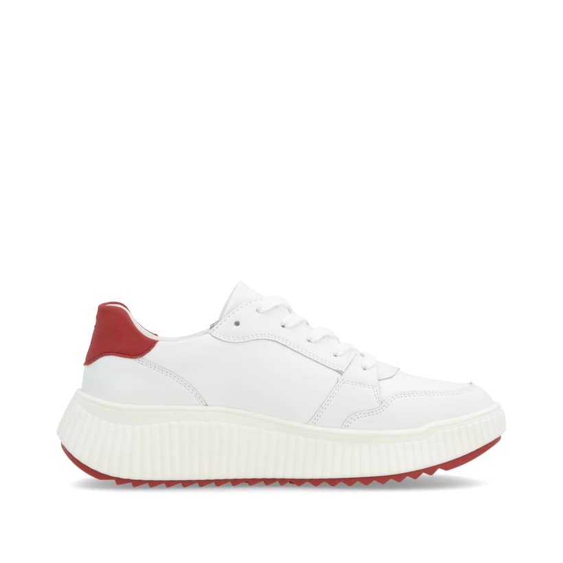 Rieker Artikelnummer W1700-80 Rieker Damen Sneaker Low kristallweiß-rot Neuheiten