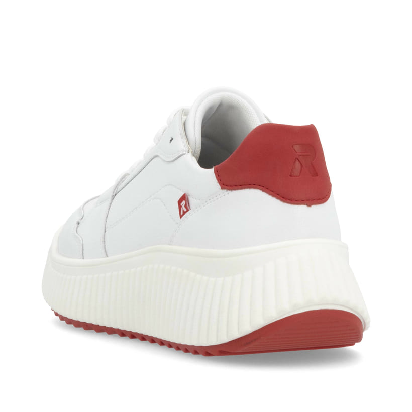 Rieker Artikelnummer W1700-80 Rieker Damen Sneaker Low kristallweiß-rot Neuheiten
