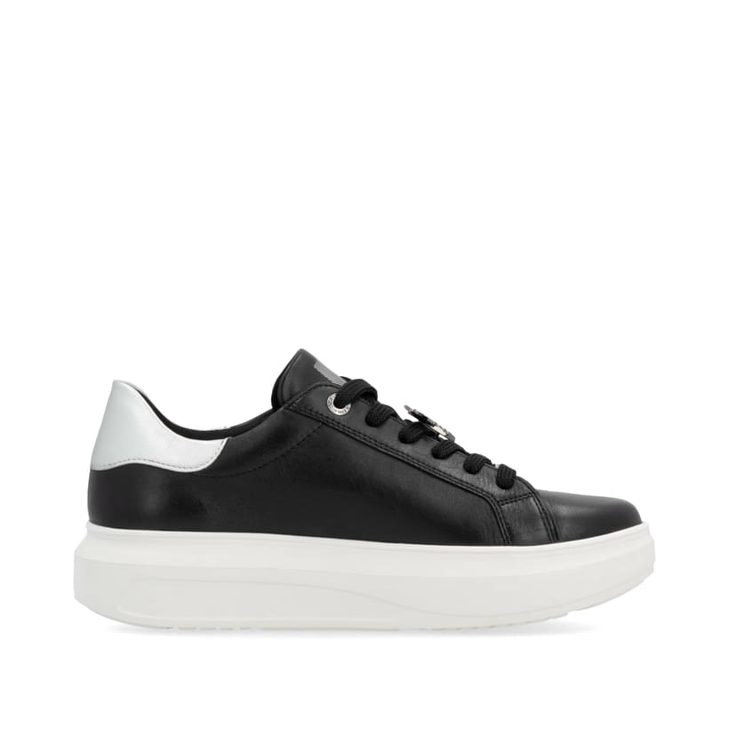 Rieker Artikelnummer W1202-00 Rieker Damen Sneaker Low mattschwarz-silber Bestseller