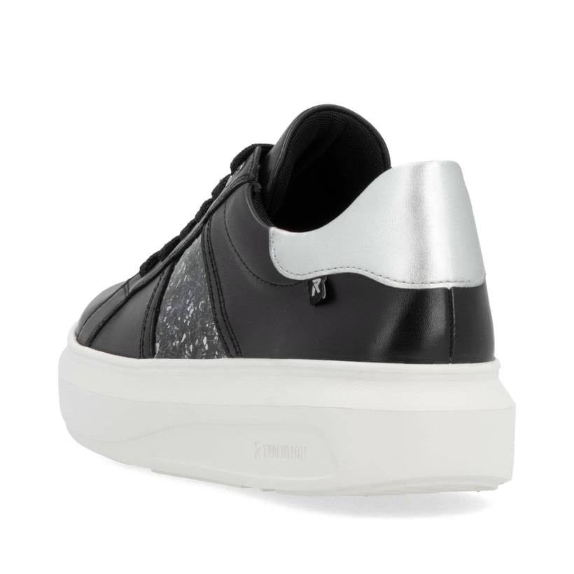 Rieker Artikelnummer W1202-00 Rieker Damen Sneaker Low mattschwarz-silber Bestseller