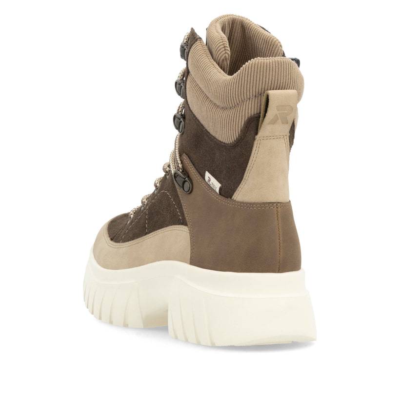 Rieker Artikelnummer W1871-25 Rieker Damen Schnürstiefel holzbraun-lehmbeige Tägliche Deals