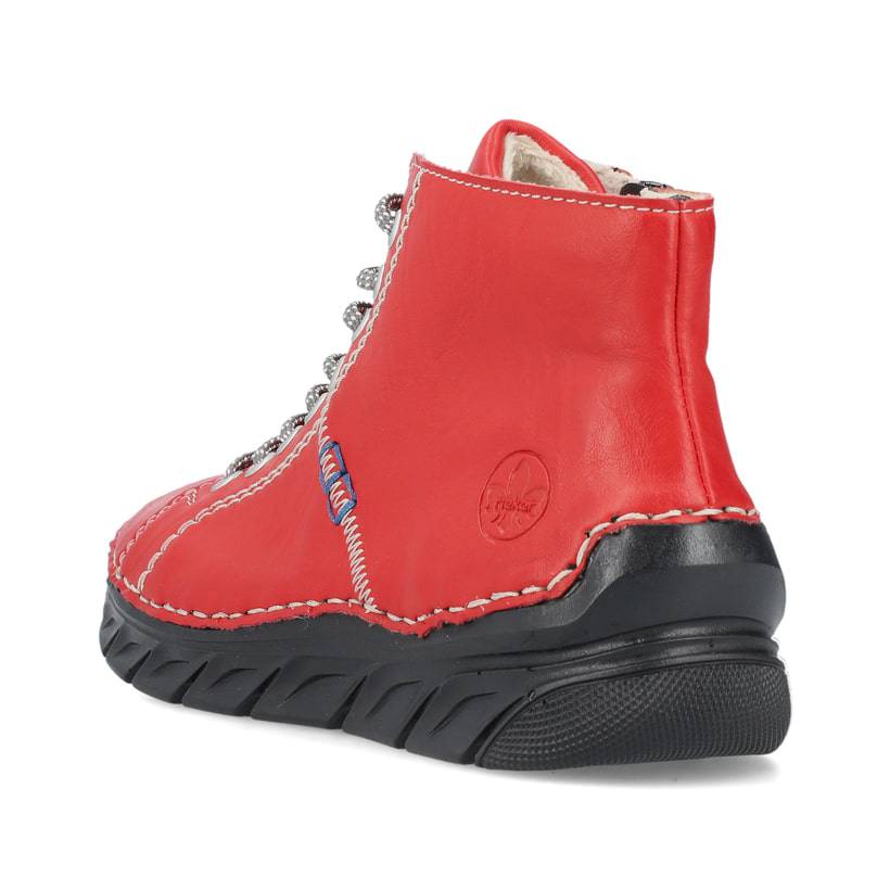 Rieker Artikelnummer 55020-33 Rieker Damen Schnürschuhe feuerrot Kostenlose Rückgabe