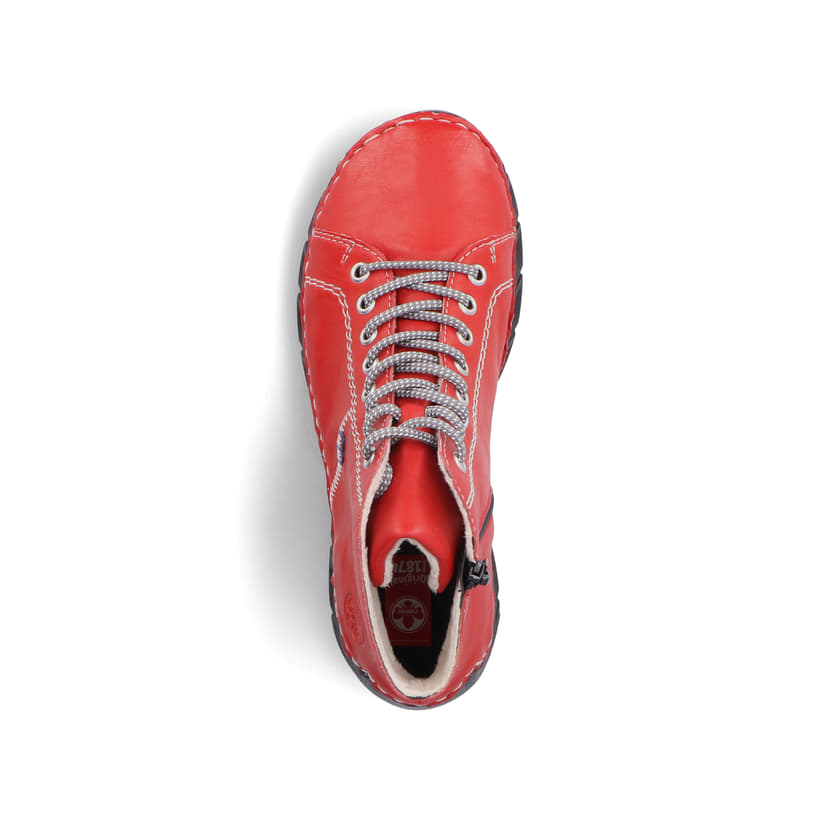 Rieker Artikelnummer 55020-33 Rieker Damen Schnürschuhe feuerrot Kostenlose Rückgabe
