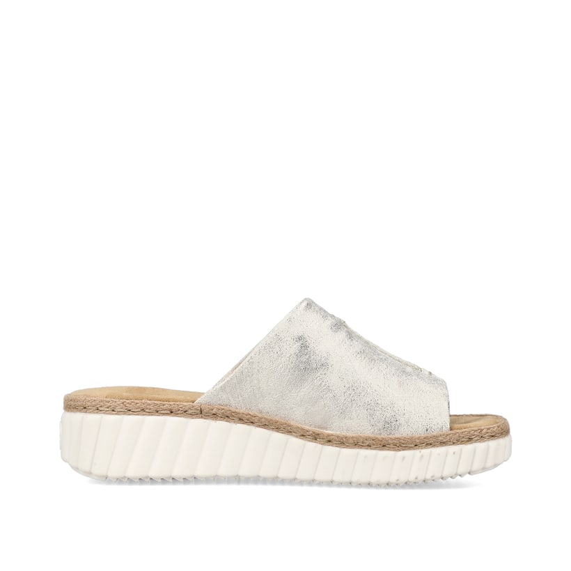 Rieker Artikelnummer 69288-60 Rieker Damen Pantoletten silber-platin-metallic JETZT KAUFEN