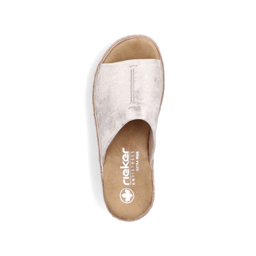 Rieker Artikelnummer 69288-60 Rieker Damen Pantoletten silber-platin-metallic JETZT KAUFEN
