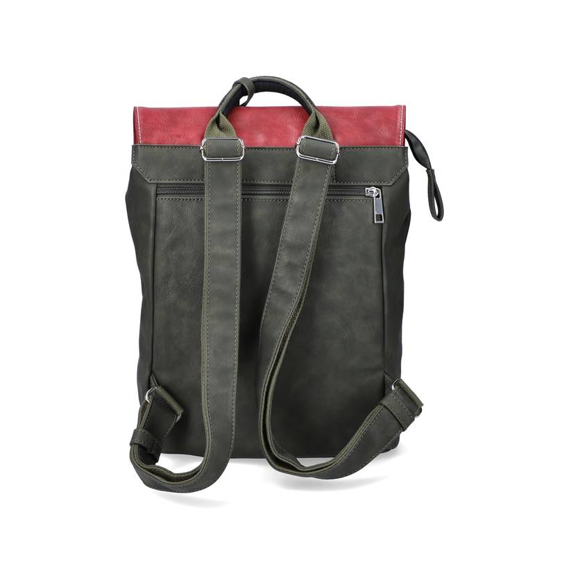 Rieker Artikelnummer H1357-54 Rieker Rucksack waldgrün-kirschrot Nur noch ein Tag übrig