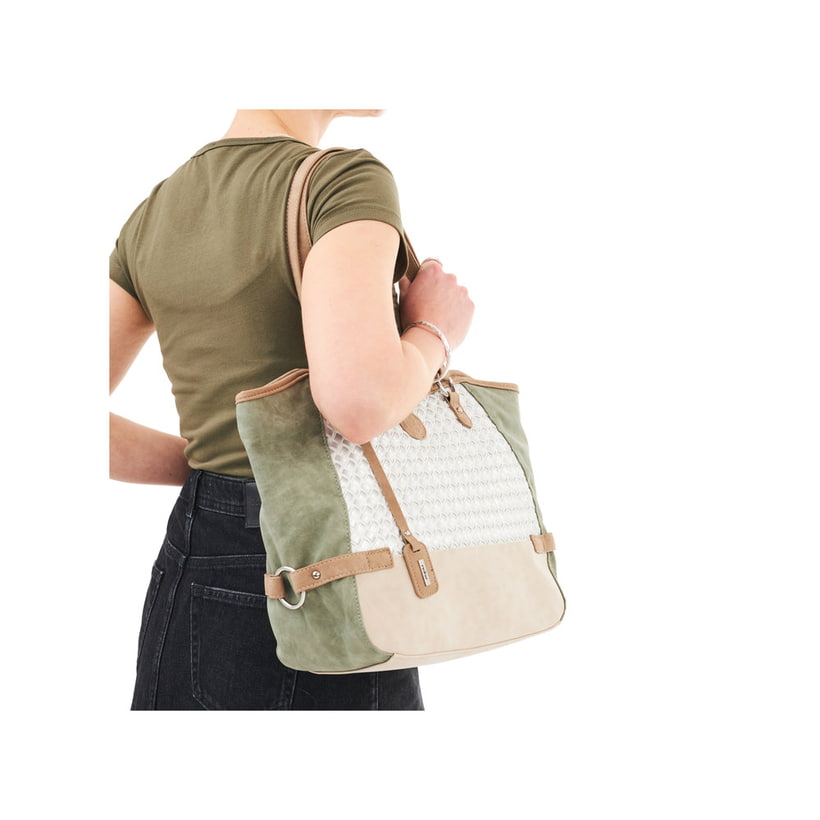 Rieker Artikelnummer H1066-96 Rieker Shopper mintgrün-altweiß-hellbeige Fabrikverkauf