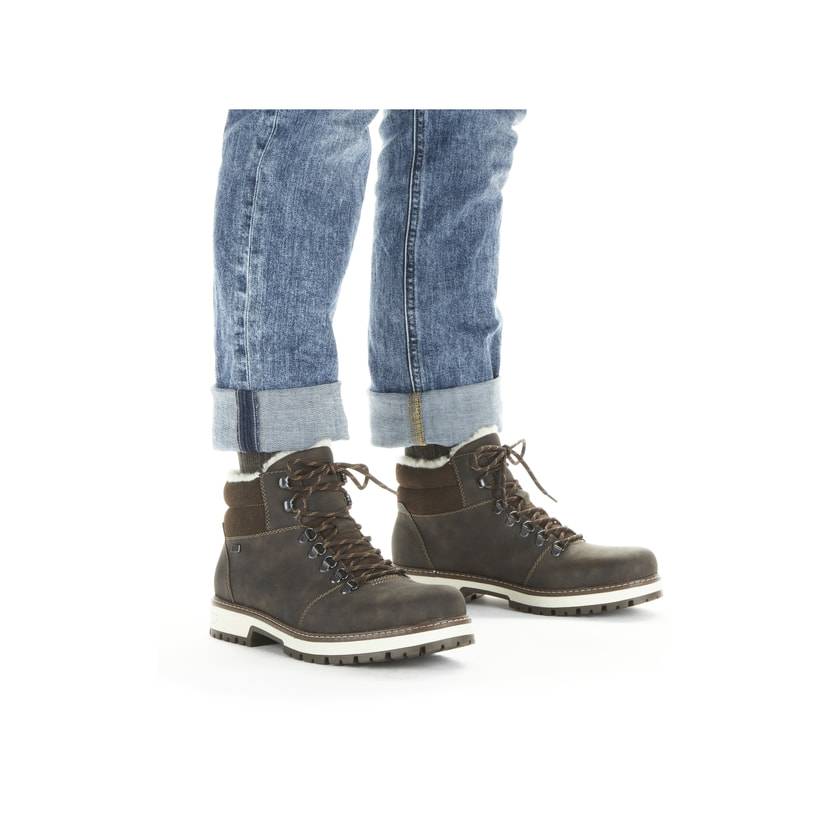 Rieker Artikelnummer F8333-25 Rieker Herren Schnürstiefel mokka Online Outlet