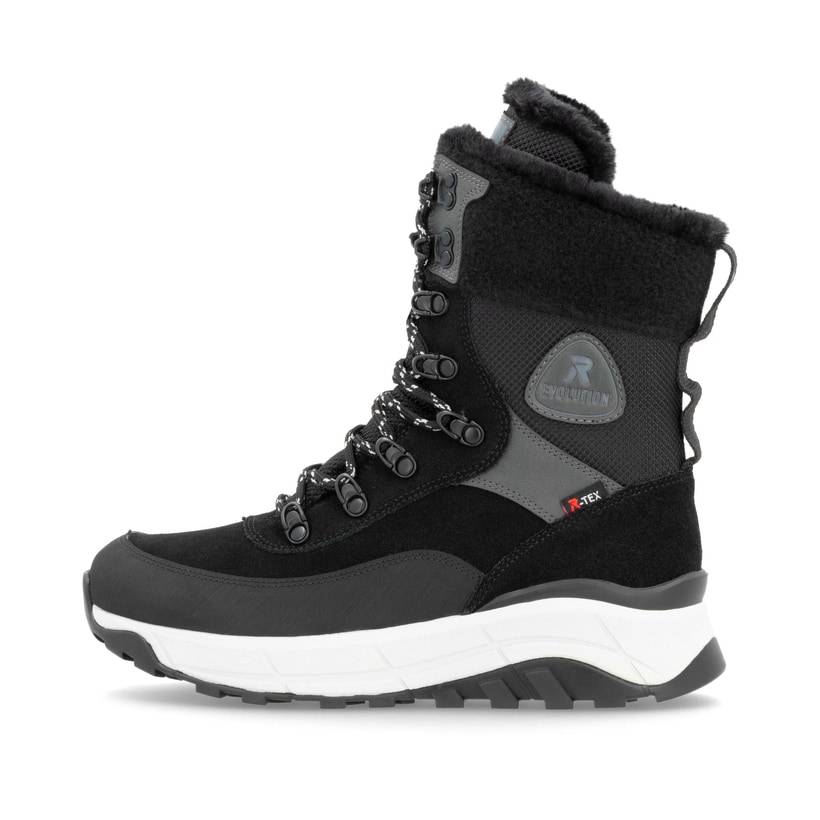 Rieker Artikelnummer W0066-00 Rieker Damen Schnürstiefel carbonschwarz Räumungsverkauf