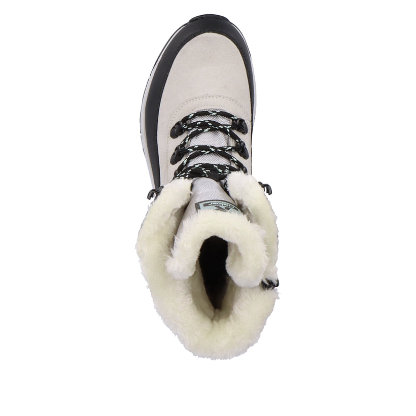 Rieker Artikelnummer W0066-60 Rieker Damen Schnürstiefel creamy-white black Kauf eins, bekomm eins gratis