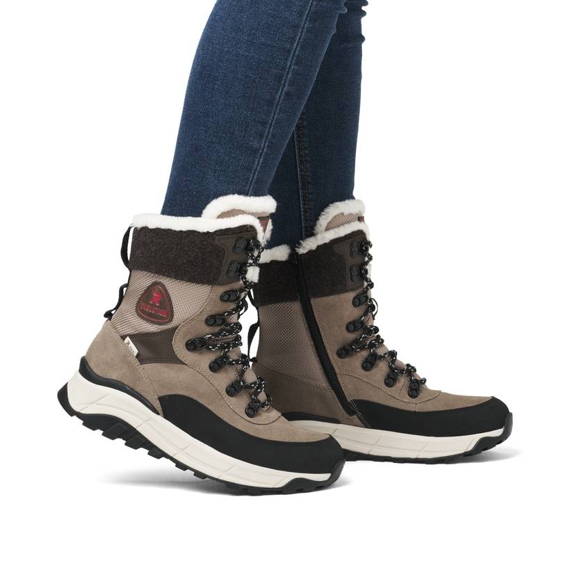 Rieker Artikelnummer W0066-64 Rieker Damen Schnürstiefel braunbeige Tägliche Deals
