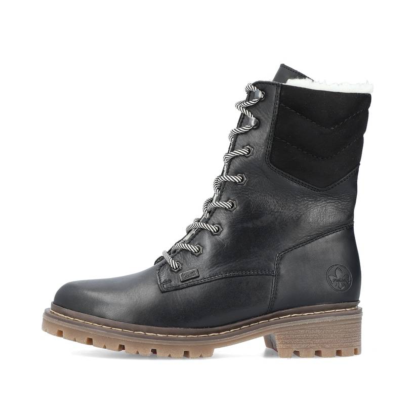 Rieker Artikelnummer Y9232-00 Rieker Damen Schnürstiefel tiefschwarz Super Sparpreis