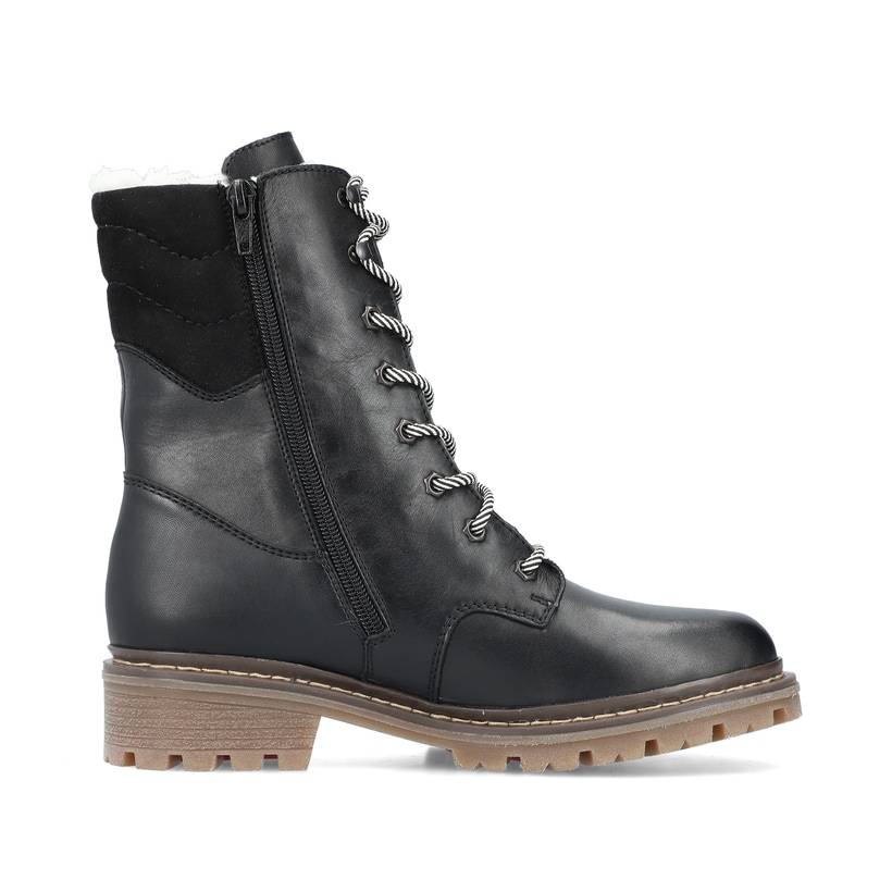 Rieker Artikelnummer Y9232-00 Rieker Damen Schnürstiefel tiefschwarz Super Sparpreis