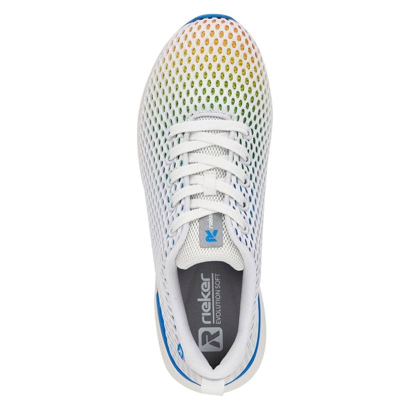 Rieker Artikelnummer 40101-90 Rieker Damen Sneaker Low crystal-white rainbow Letzter Tag