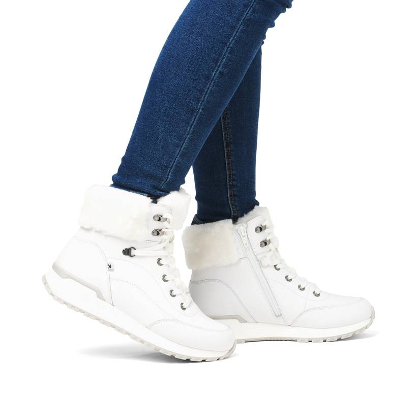 Rieker Artikelnummer W0670-80 Rieker Damen Schnürstiefel kristallweiß Nur für heute