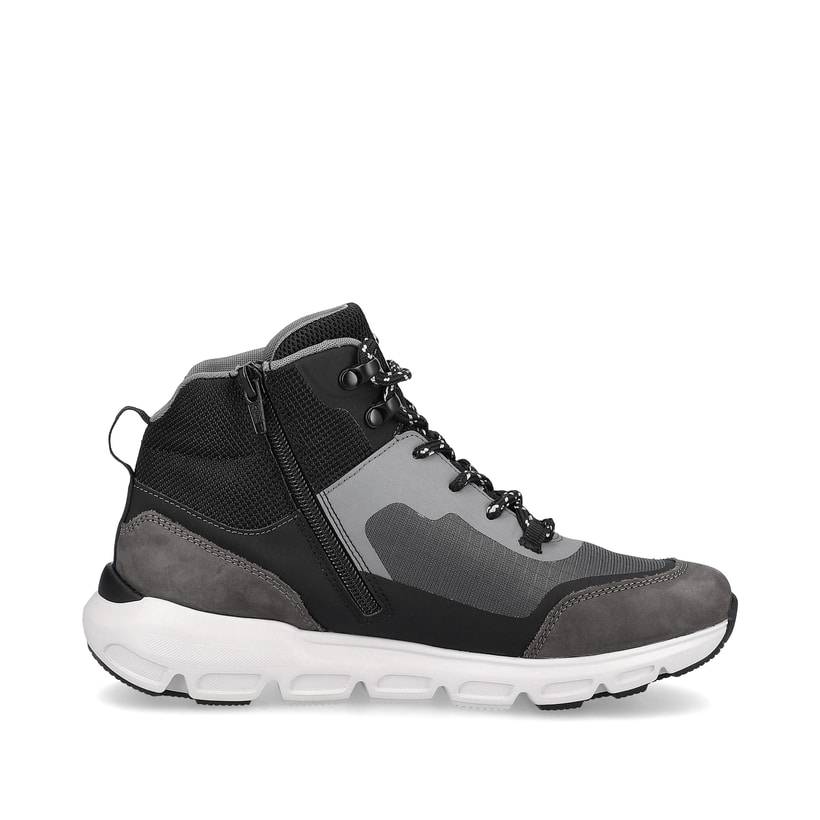 Rieker Artikelnummer 40460-45 Rieker Damen Sneaker High stone-grey ocean-blue Sonderangebot der Fabrik