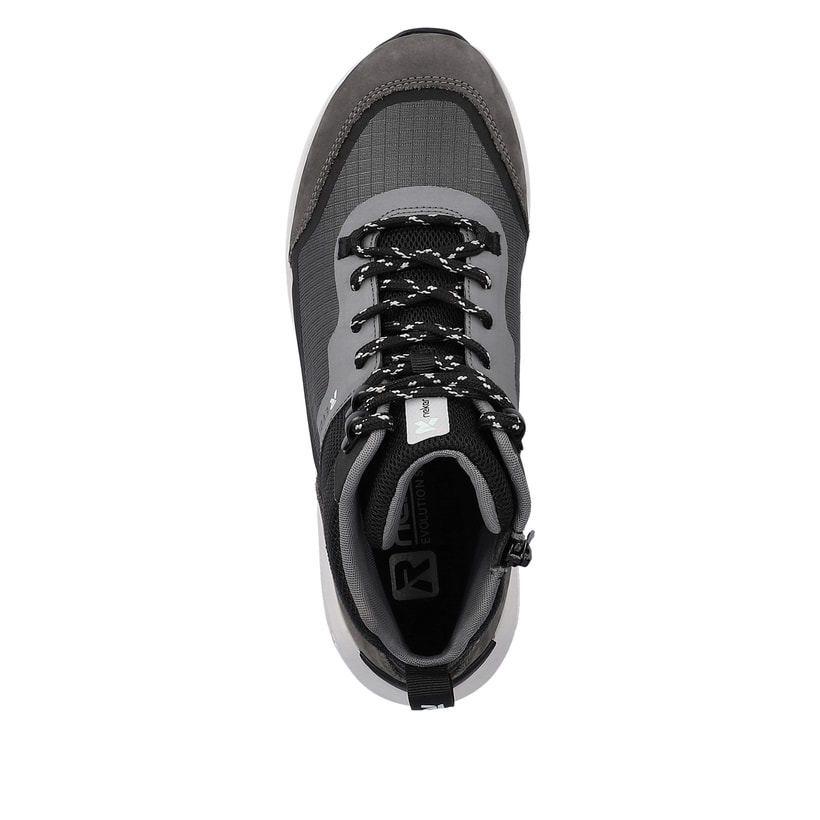 Rieker Artikelnummer 40460-45 Rieker Damen Sneaker High stone-grey ocean-blue Sonderangebot der Fabrik