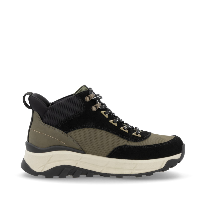 Rieker Artikelnummer W0067-54 Rieker Damen Schnürstiefel urbanschwarz-khaki Nur noch ein Tag übrig