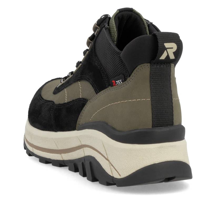 Rieker Artikelnummer W0067-54 Rieker Damen Schnürstiefel urbanschwarz-khaki Nur noch ein Tag übrig