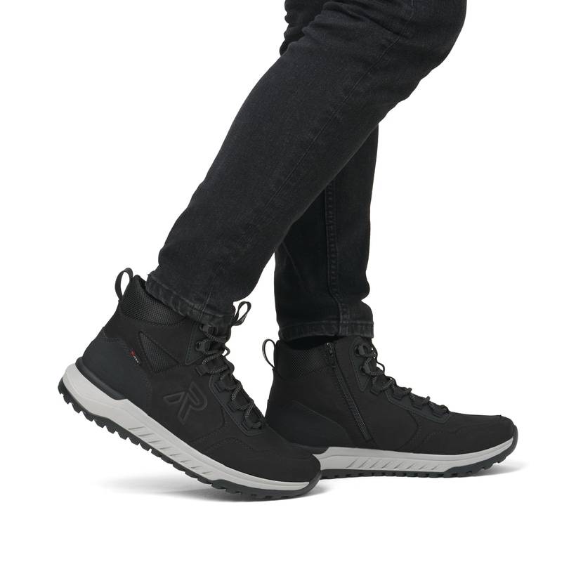Rieker Artikelnummer U0172-00 Rieker Herren Schnürstiefel graphitschwarz Super Rabatt